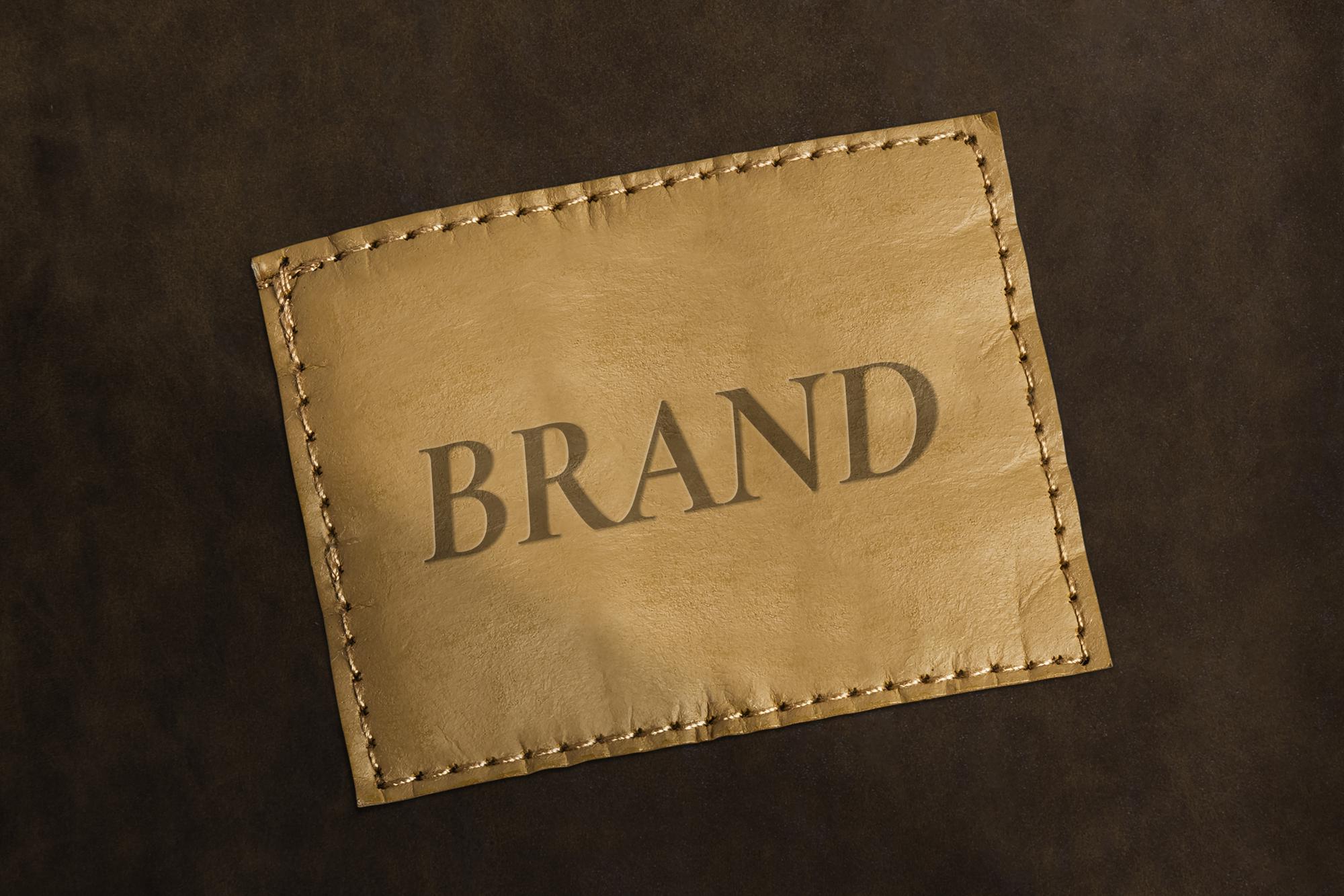Branded patch set on kraft card